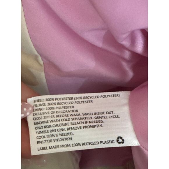 Lego x Target Cream Long Sleeve Colorblock Full Zip Long Quilted Puffer Jacket S - Picture 6 of 6